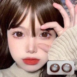 لنز قهوه ای تیره کره ای 