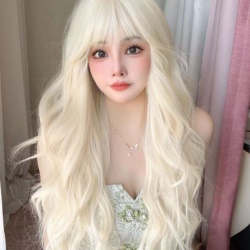کلاه گیس بلوند چتری
