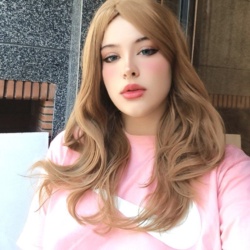 کلاه گیس بلوند عسل صاف متوسط 