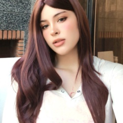 کلاه گیس شرابی صاف