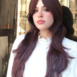 کلاه گیس شرابی 