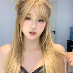 کلاه گیس بلوند زرد بلند