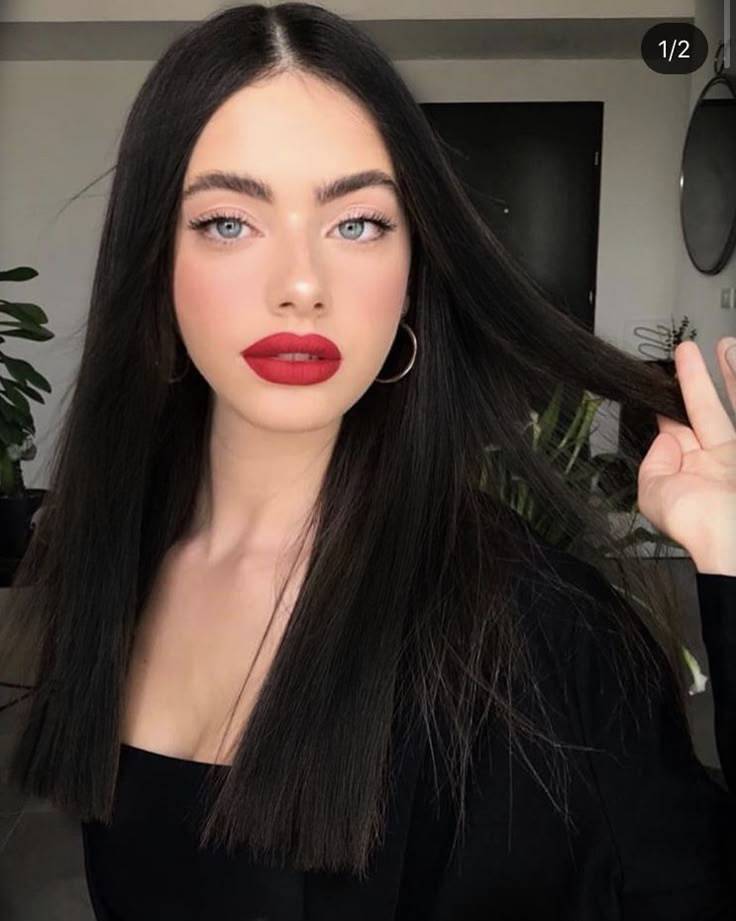 کلاه گیس مشکی فرق وسط