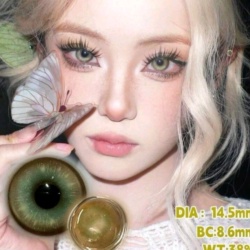 لنز سبز عسلی ابنباتی 