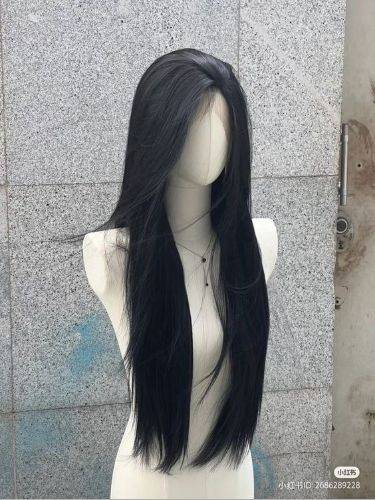 کلاه گیس مشکی فرق وسط