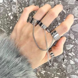 انگشتر چهار تایی زنجیر دار
